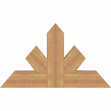 Ekena Millwork Saratoga Timber Gable Bracket, Western Red Cedar, 36"W x 21"H x 3 1/2"D x 5 1/2"F, 14/12 Pitch GBW036X21X0406SAR00SWR